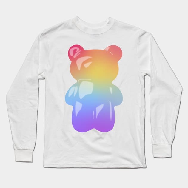 Pastel Rainbow Gummy Bear Candy Long Sleeve T-Shirt by YourGoods